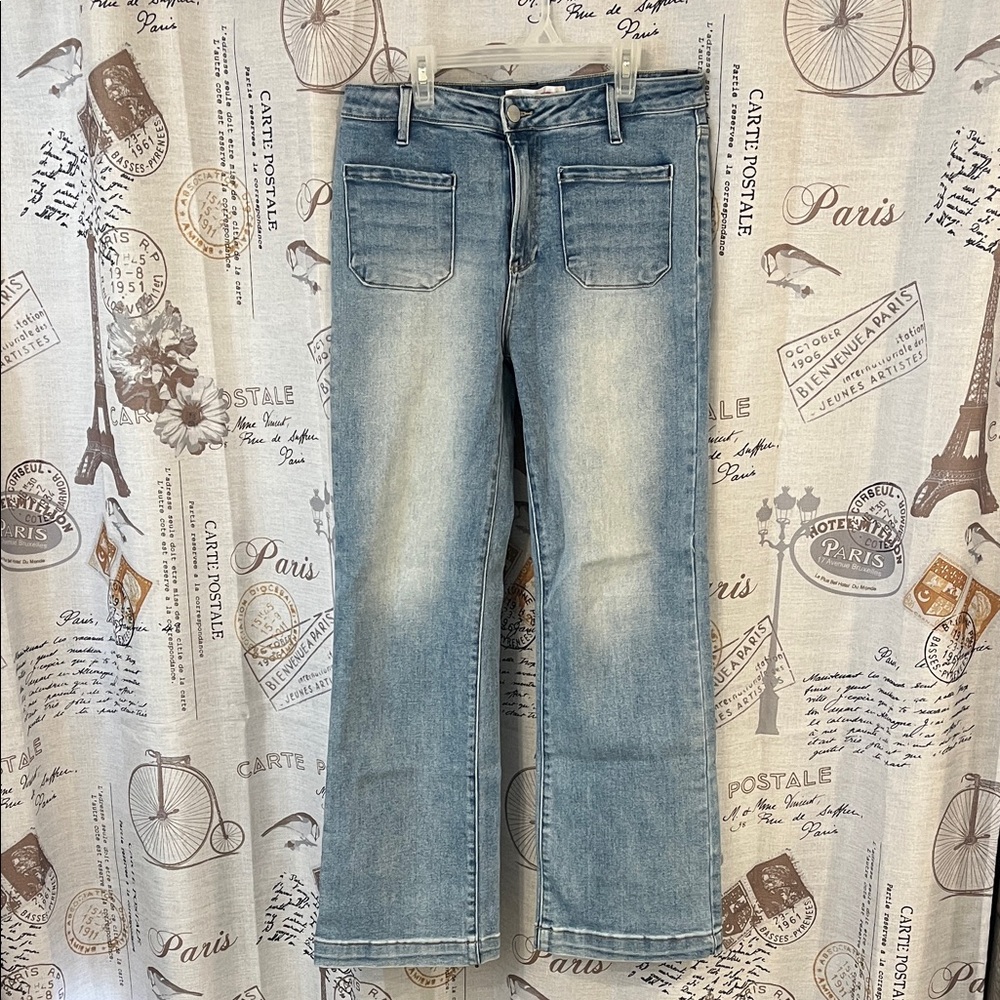 Stylish Light Blue Flare Jeans